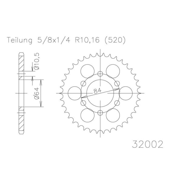 ESJOT Sprocket, 47 teeth