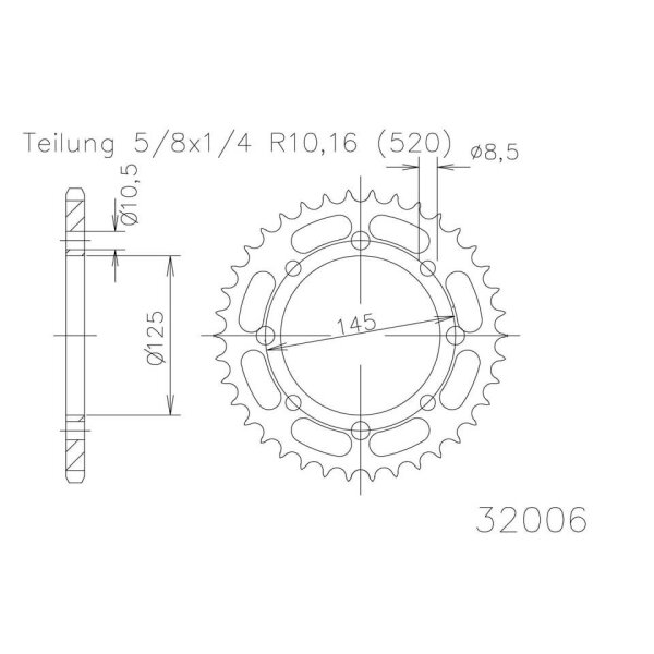 ESJOT Kettenrad, 40 Zähne