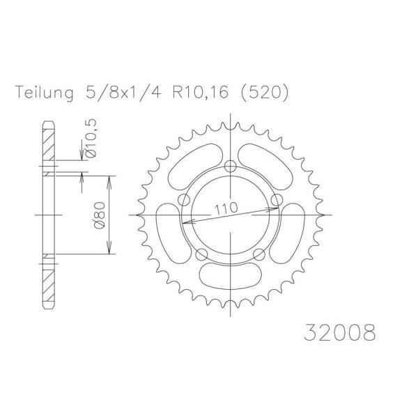 ESJOT Sprocket, 36 teeth