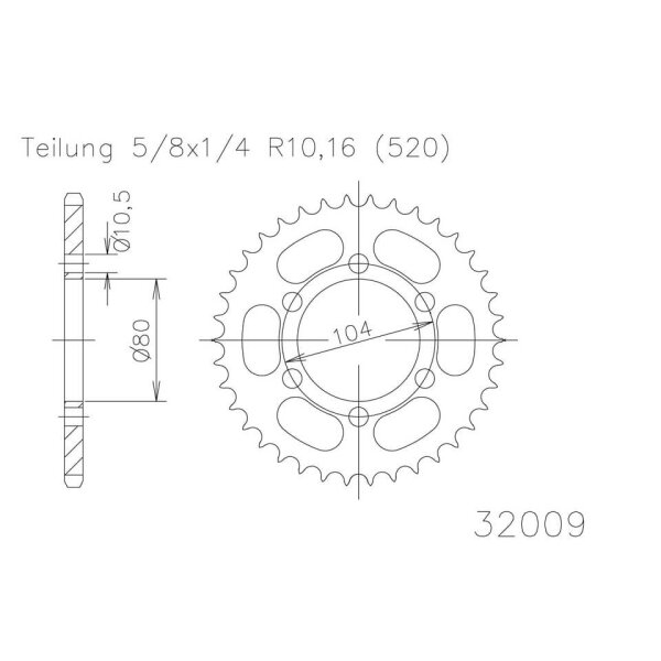 ESJOT Chain wheel, 43 teeth