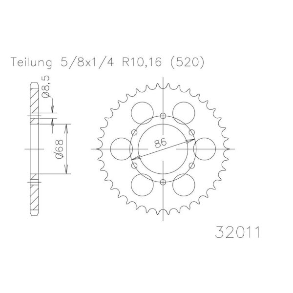 ESJOT Sprocket, 37 teeth