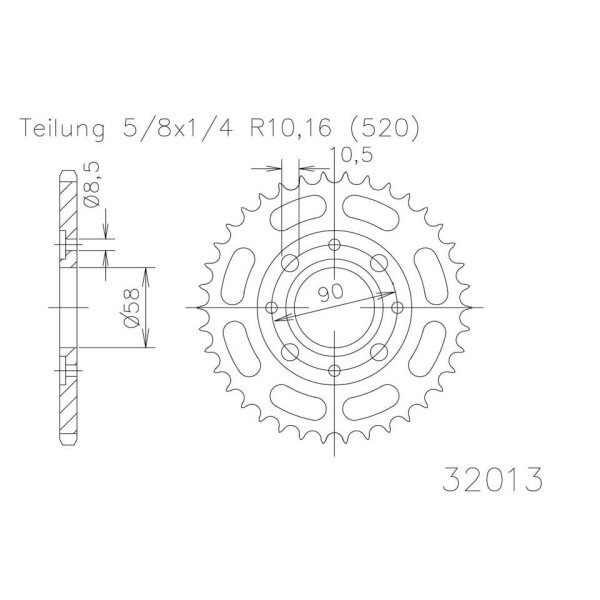 ESJOT Chain wheel, 31 teeth