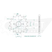 ESJOT Chain pinion, 16 teeth