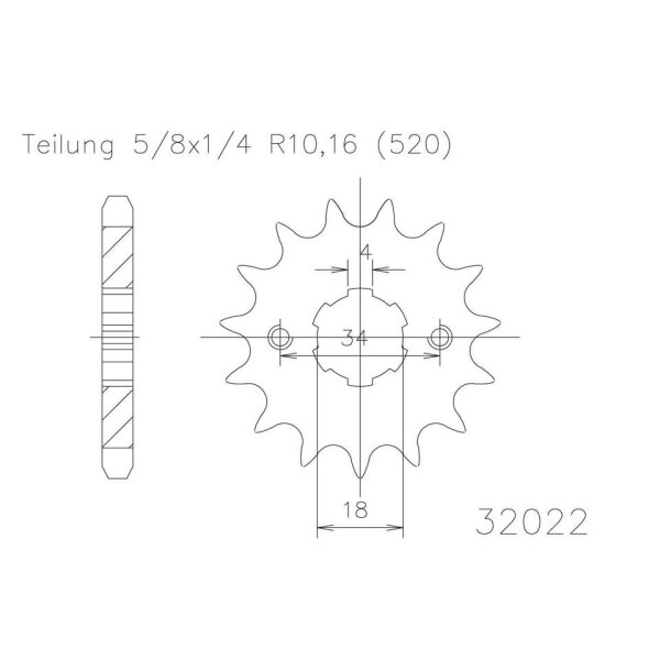 ESJOT Kettenritzel, 15 Zähne