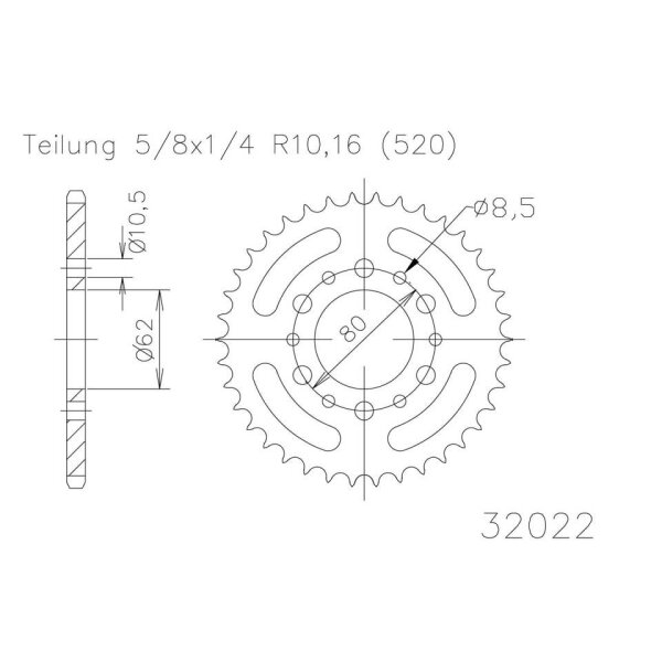 ESJOT Sprocket, 46 teeth