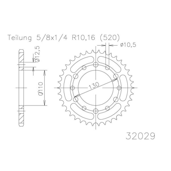 ESJOT Kettenrad, 38 Zähne