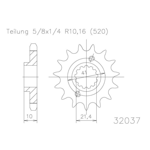 ESJOT Chain pinion, 15 teeth