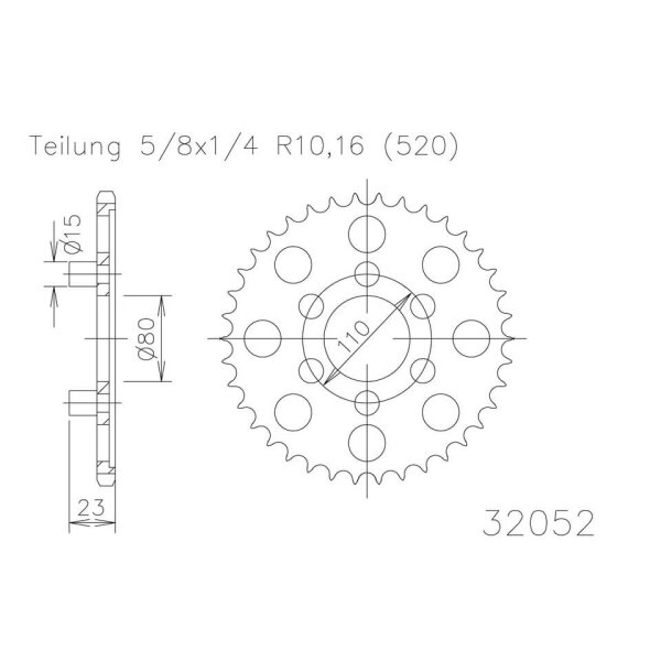 ESJOT Kettenrad, 36 Zähne