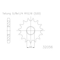 ESJOT Chain pinion, 17 teeth