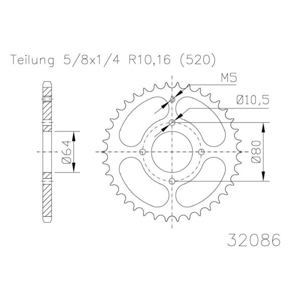 ESJOT Sprocket, 32 teeth