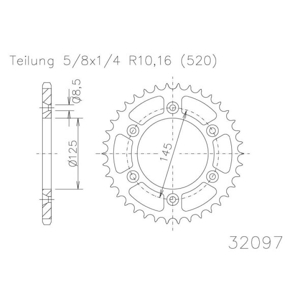 ESJOT Sprocket, 44 teeth