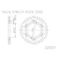 ESJOT Sprocket, 44 teeth