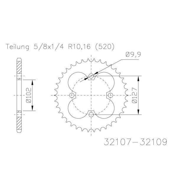 ESJOT Sprocket, 37 teeth