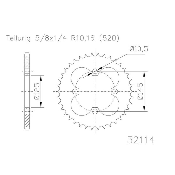 ESJOT Sprocket, 36 teeth