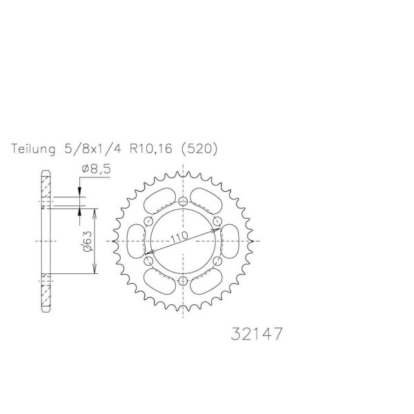 ESJOT Sprocket, 45 teeth