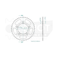 ESJOT Chain wheel, 43 teeth, 520 pitch (5/8x1/4)