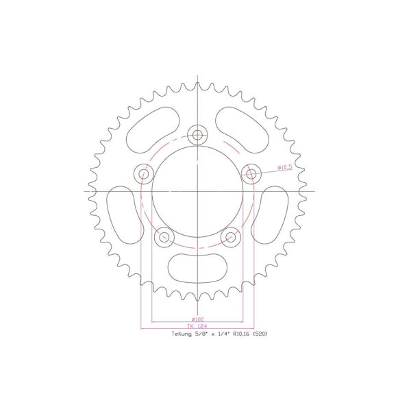 ESJOT Sprocket, 46 teeth DUC Scrambler