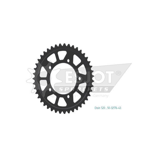 ESJOT Sprocket, 43 teeth, steel 520 pitch