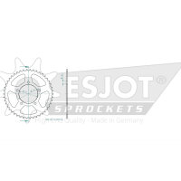 ESJOT Sprocket, 46 teeth, steel 520 pitch