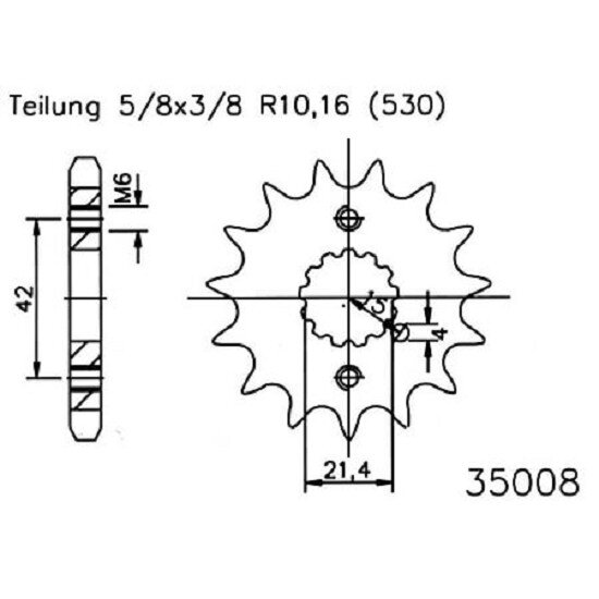 ESJOT Chain pinion, 15 teeth