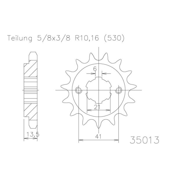 ESJOT Chain pinion, 15 teeth