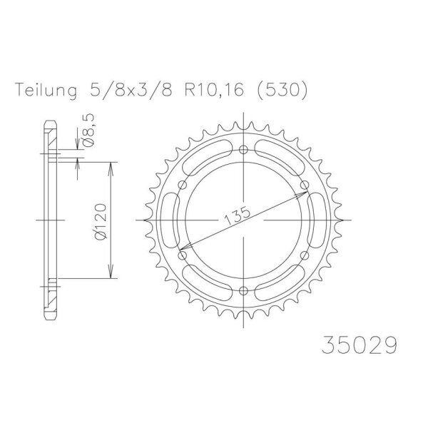 ESJOT Sprocket, 44 teeth