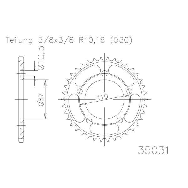 ESJOT Sprocket, 45 teeth