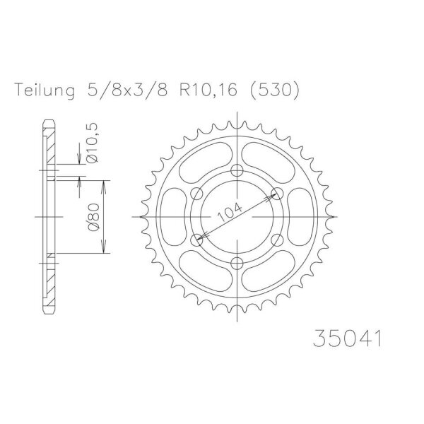 ESJOT Chain wheel, 38 teeth