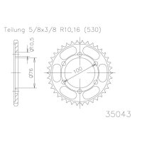 ESJOT Kettenrad, 43 Zähne