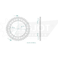 ESJOT Sprocket, 44 teeth, pitch 530