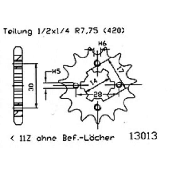 ESJOT sprocket 15 teeth, 415 pitch