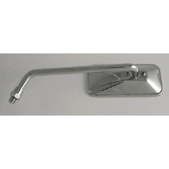 Chopper mirror, long, rectangular, chrome, left