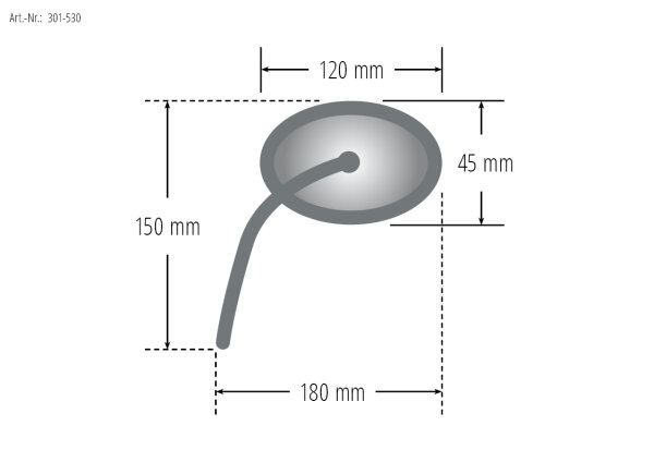 SHIN YO Lenkerspiegel, rechteckig, Alu, schwarz