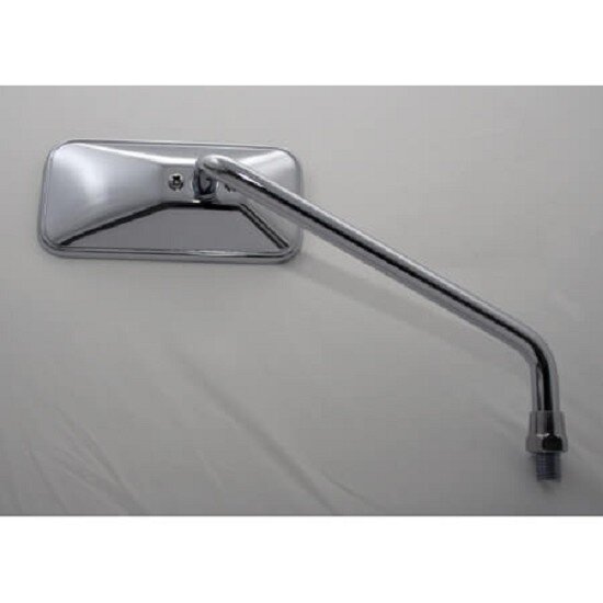 Chopper mirror, long, rectangular, chrome, right