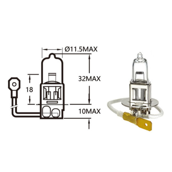 Hauptscheinwerferlampe | 12V 35W H3 Pk22s