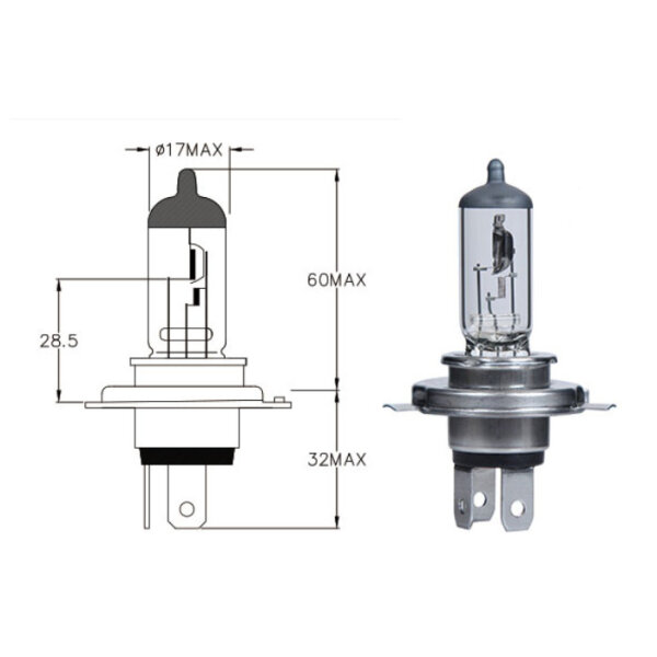 Hauptscheinwerferlampe | 12V 60/55W (+ 30%)