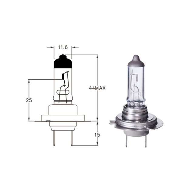 Hauptscheinwerferlampe | 12V 55W H7 Px26d