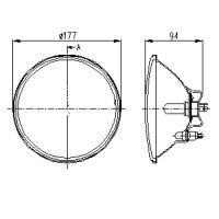 Scheinwerfereinsatz 7" | Ø 177mm klar JUTE