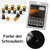 Windschutzscheiben Schrauben Set M5, elox schwarz