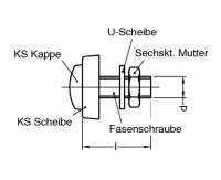 Nummernschildschrauben-Set | M6x20 6 Stck