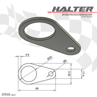 Bordsteckdosenhalter für Bordsteckdose Ø 28mm