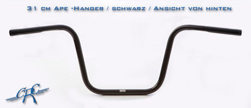 1" Zoll-Lenker "Ape Hanger" | schwarz/Kerbe