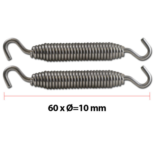 Auspuff-Federn | Gesamtlänge: 60 x Ø=10mm