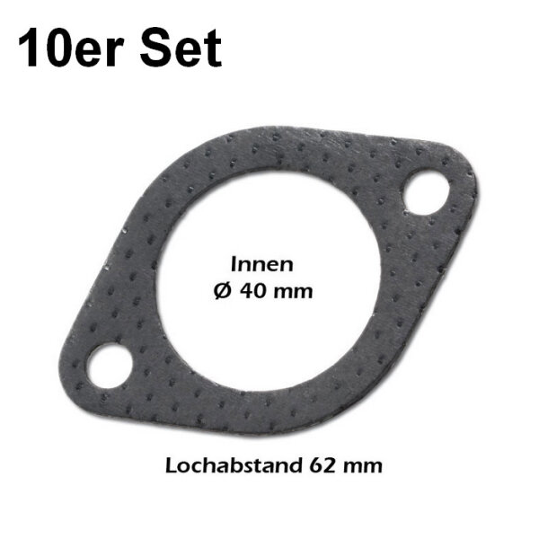 Auspuffkrümmerdichtung Set oval | = 10 Stück