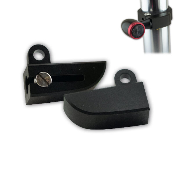 CNC Blinkerhalter-Set | schwarz Paar