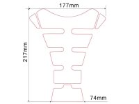 Keiti Tankpad Colour Kawasaki TKW-502C weiß/trans.