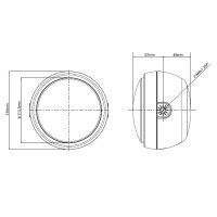 LED-Scheinwerfer "Capsule 120" | schwarz Alu