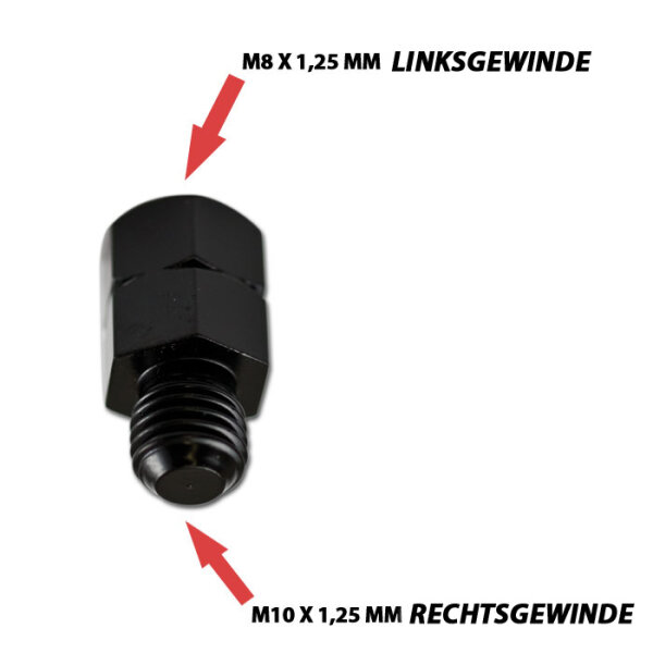 "Spiegeladapter" | M8-L IN / M10-R OUT