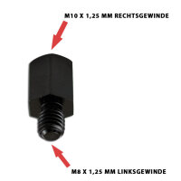 "Spiegeladapter" | M10-R IN / M8-L OUT
