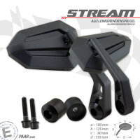 Lenkerendenspiegel "STREAM" | Alu M8 Kawasaki